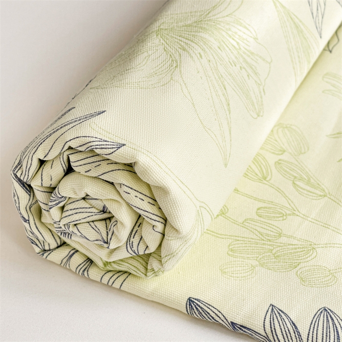 91家纺网 家纺一手货源 找家纺 名兮家居2025新款卡通简约时尚全棉老粗布床单 繁花-绿