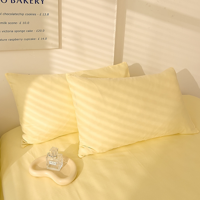 91家纺网 家纺一手货源 找家纺 DoDo 兜兜 2025新款全棉双层纱印花单床单（可定做尺寸） 奶油黄