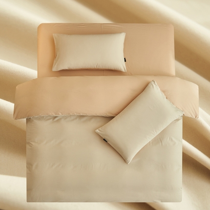 91家纺网 家纺一手货源 找家纺 （总）2025新款全棉13372水洗棉双拼四件套（影棚暗光）