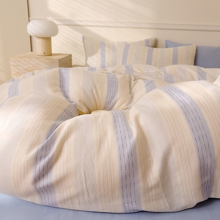 DoDo 兜兜 2025新款全棉双层纱印花单被套（可定做尺寸） 律动-蓝