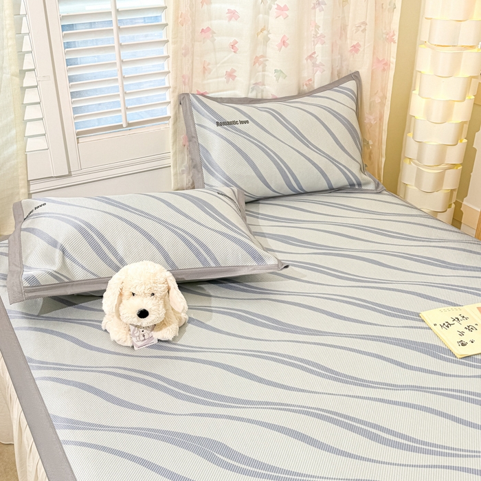 91家纺网 家纺一手货源 找家纺 川悦生活 2025新款数码印花冰藤席 青水集沐