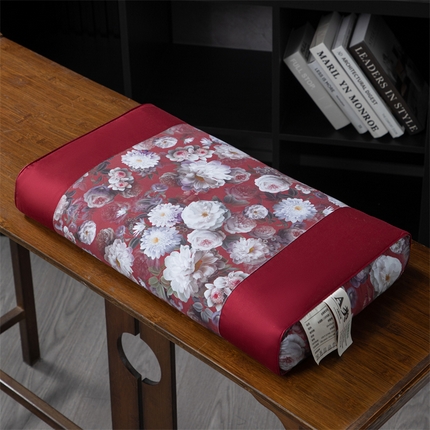 91家纺网 家纺一手货源 找家纺 （总）仁宇枕业 2025新款新品高端奢华全棉贡缎牡丹花开系列全荞麦枕头枕芯