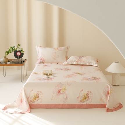 91家纺网 家纺一手货源 找家纺 （总）舒慕 2025新款贴边天丝竹纤维凉席三件套