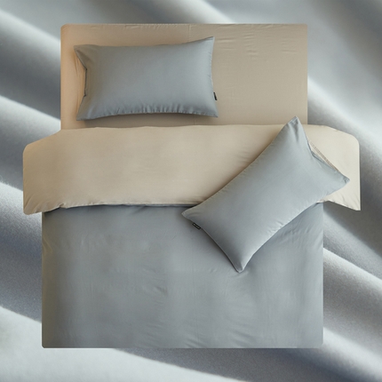 91家纺网 家纺一手货源 找家纺 （总）2025新款全棉13372水洗棉双拼四件套（影棚暗光）