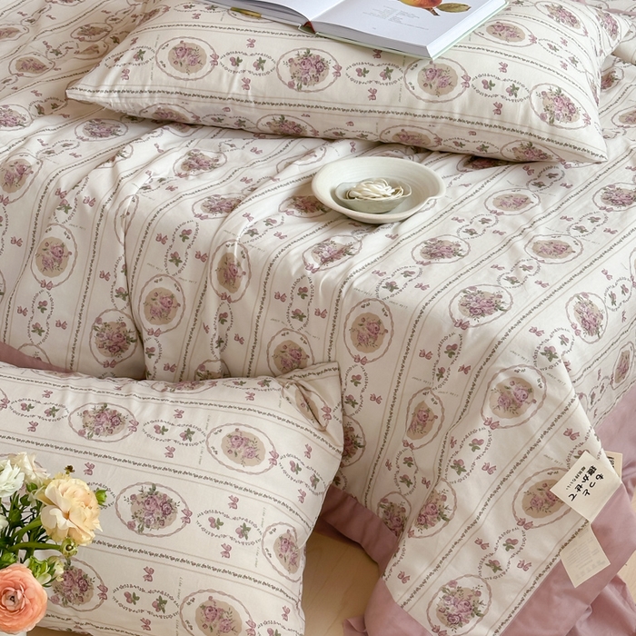 91家纺网 家纺一手货源 找家纺 大彩家居 2025新款全棉有氧水洗纱布夏被夏凉被 伊园