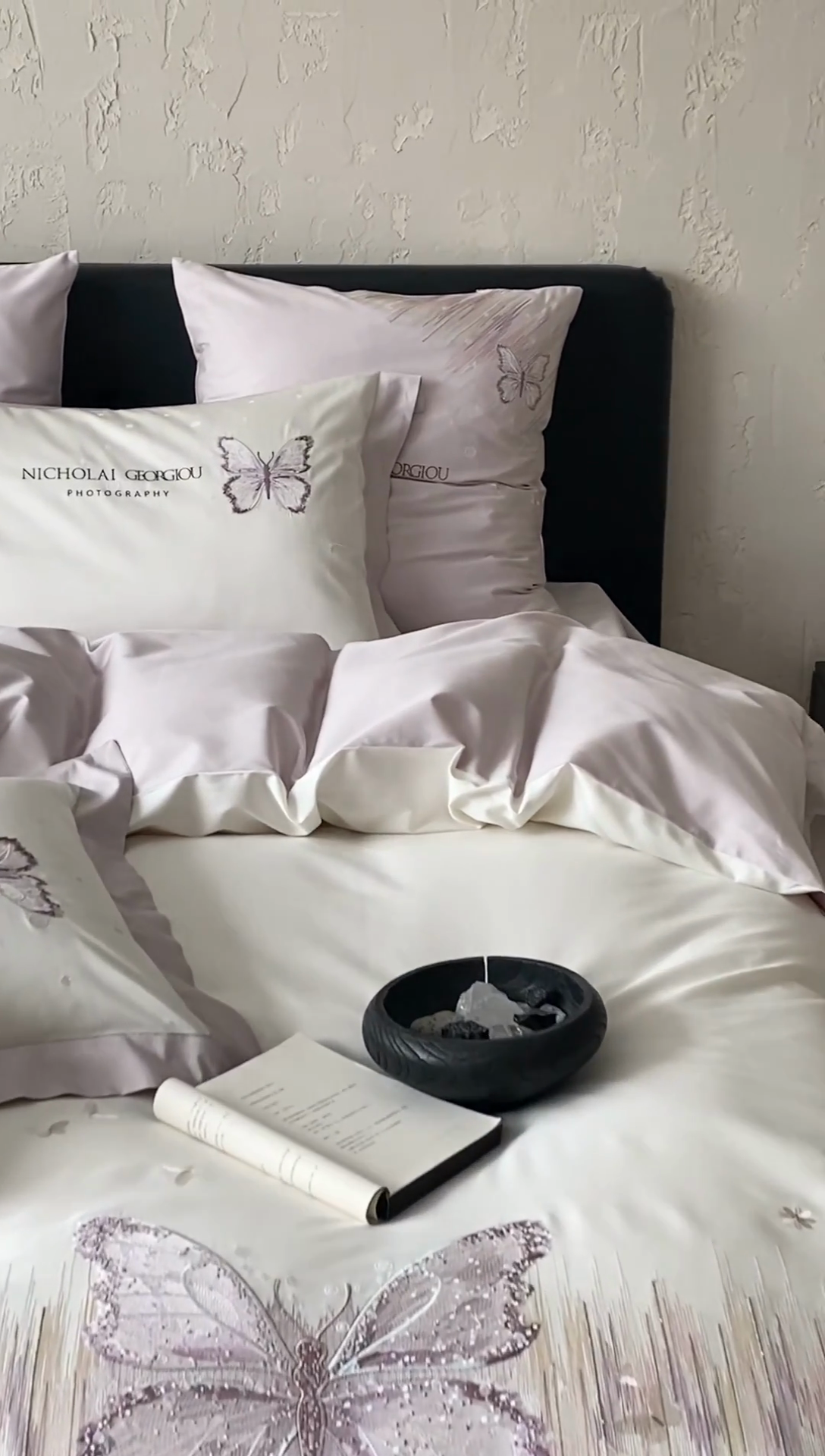 91家纺网 家纺一手货源 找家纺 （总）星野 2025春夏新品澳棉贴布绣蝴蝶四件套-星蝶