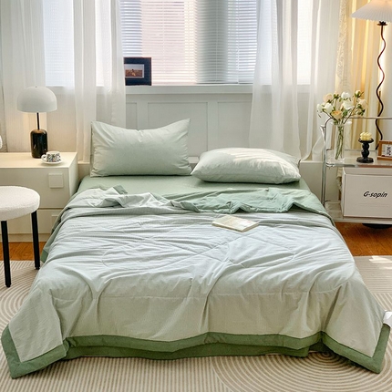 91家纺网 家纺一手货源 找家纺 （总）水洗的故事 2025新款全棉色织水洗棉夏被&四件套