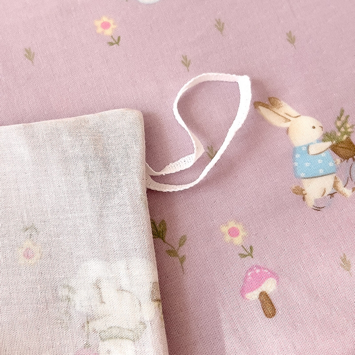 91家纺网 家纺一手货源 找家纺 DoDo 兜兜 2026新款全棉双层纱印花单被套（可定做尺寸） 甜心小兔