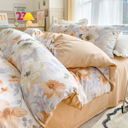 91家纺网 家纺一手货源 找家纺 (总) 清雅福 2025春夏新品全棉13372印花系列四件套