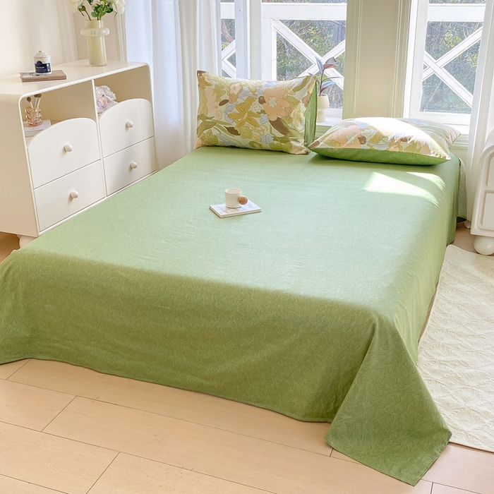 91家纺网 家纺一手货源 找家纺 宜家坊 2025早春新品全棉纯棉喷气13070小清新印花纯棉四件套-风格二 日光舞曲