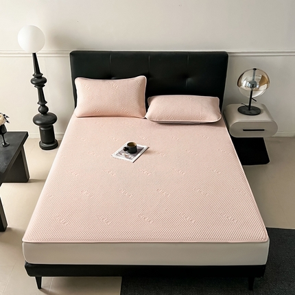 91家纺网 家纺一手货源 找家纺 莱轩席业 2025新款3D凉豆豆圆角床席凉席 凉豆豆-胭脂粉