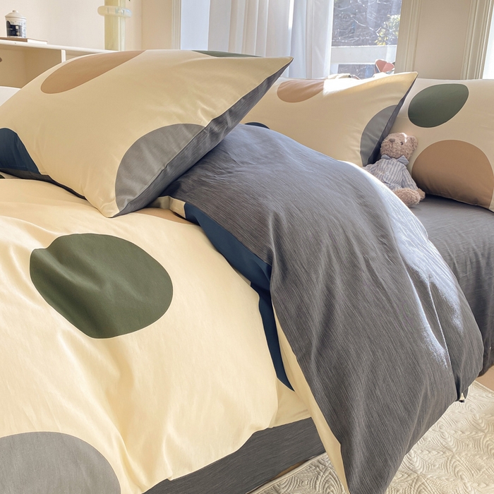 91家纺网 家纺一手货源 找家纺 宜家坊 2025早春新品全棉纯棉喷气13070小清新印花纯棉四件套-风格二 米亚