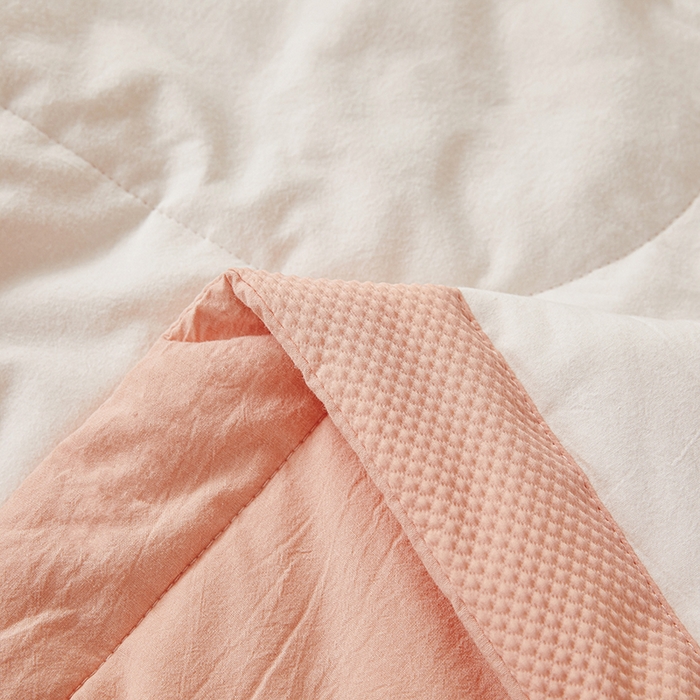 91家纺网 家纺一手货源 找家纺 熙宴家纺 2025新款水洗棉100%新疆棉花夏被-月光白 月光白+玉