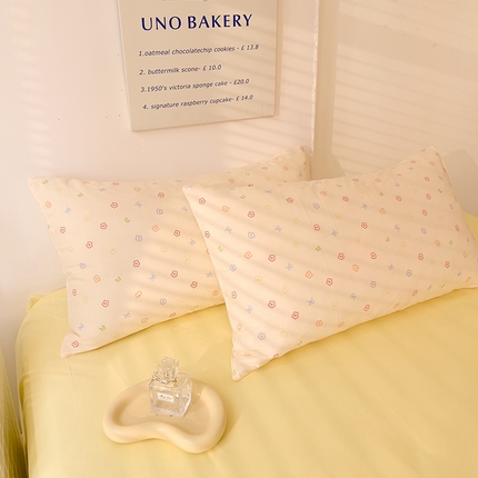 91家纺网 家纺一手货源 找家纺 （总）DoDo 兜兜 2025新款全棉双层纱印花单枕套（可定做尺寸）