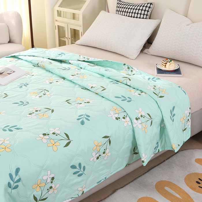 91家纺网 家纺一手货源 找家纺 诗雅纺织 2025新款亲肤柔软钻石绒夏被空调被 枝桠