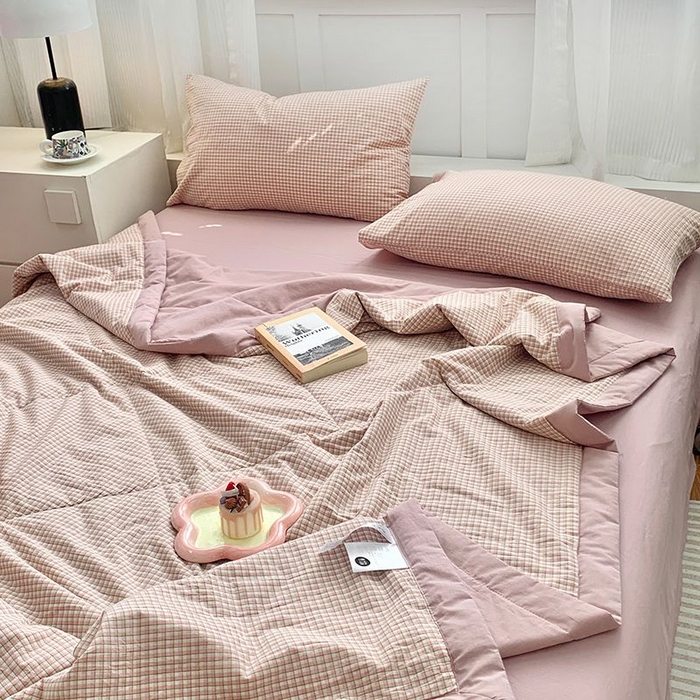 91家纺网 家纺一手货源 找家纺 （总）水洗的故事 2025新款全棉色织水洗棉夏被&四件套