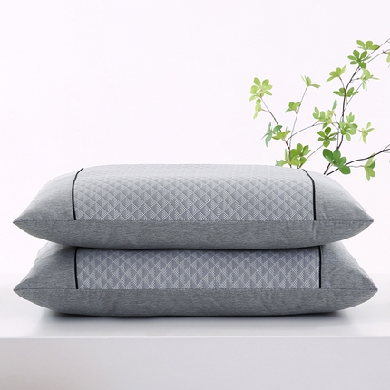 小牛席业 2025新款7D小三角按摩-冷感豆豆夏凉枕 灰色 35*55cm枕套+枕芯（含枕芯）