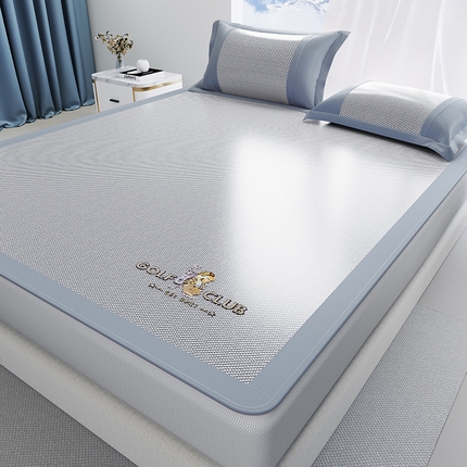 阿牛席业 2025新款凉感PE冰藤凉席系列-纯逸 纯逸-灰（床笠）