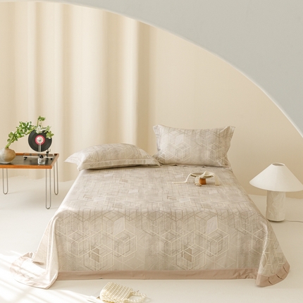 91家纺网 家纺一手货源 找家纺 （总）舒慕 2025新款贴边天丝竹纤维凉席三件套