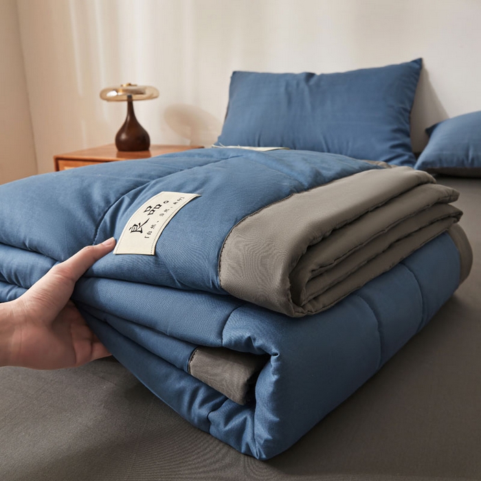 91家纺网 家纺一手货源 找家纺 （总）熙宴家纺 2025新款纯色里外全棉夏被四件套