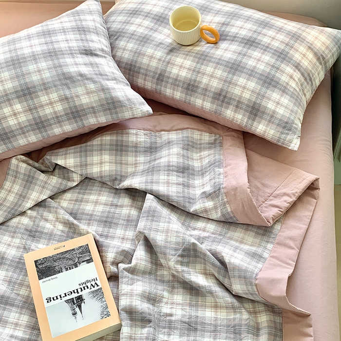 91家纺网 家纺一手货源 找家纺 水洗的故事 2025新款全棉色织水洗棉棉花夏被被子被芯 南风格