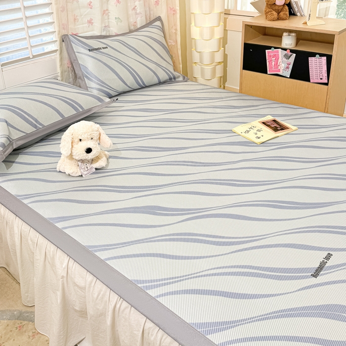 91家纺网 家纺一手货源 找家纺 川悦生活 2025新款数码印花冰藤席 青水集沐