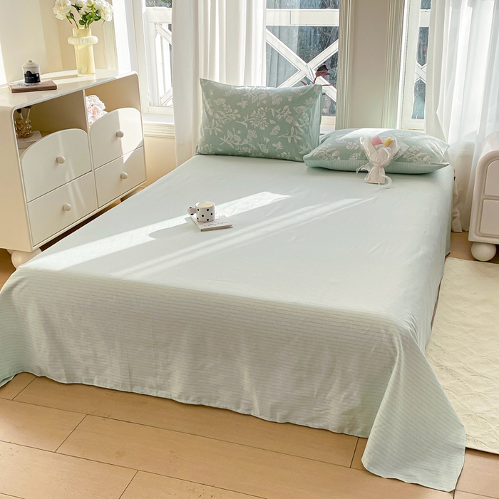 91家纺网 家纺一手货源 找家纺 宜家坊 2025早春新品全棉纯棉喷气13070小清新印花纯棉四件套-风格二 清甜