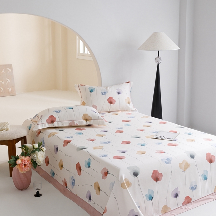 91家纺网 家纺一手货源 找家纺 舒慕 2025新款天丝竹纤维凉席三件套 初语