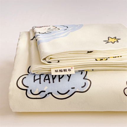 91家纺网 家纺一手货源 找家纺 （总）名兮家居2025新款卡通简约时尚全棉老粗布床单
