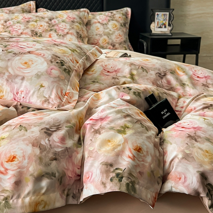 91家纺网 家纺一手货源 找家纺 一比一家纺 2025新款棉代尔轻奢套件 凯莉