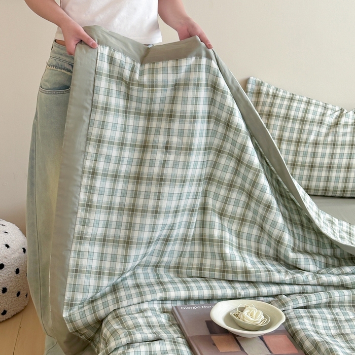 91家纺网 家纺一手货源 找家纺 大彩家居 2025新款全棉有氧水洗纱布夏被夏凉被 格调