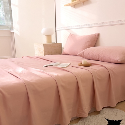 91家纺网 家纺一手货源 找家纺 DoDo 兜兜 2025新款全棉双层纱印花单床单（可定做尺寸） 浅灰玉