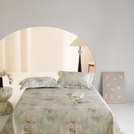 91家纺网 家纺一手货源 找家纺 （总）舒慕 2025新款贴边天丝竹纤维凉席三件套