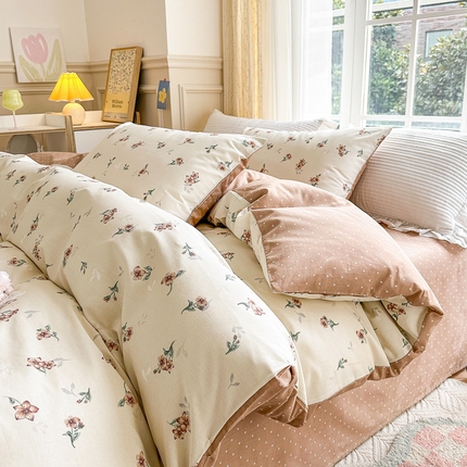 91家纺网 家纺一手货源 找家纺 (总) 清雅福 2025春夏新品全棉13372印花系列四件套