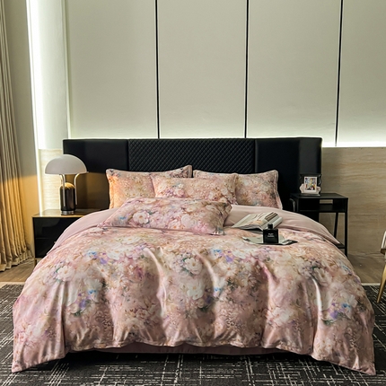 一比一家纺 2025新款棉代尔轻奢套件 梅芙