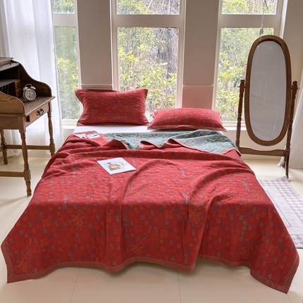 91家纺网 家纺一手货源 找家纺 七七家纺 2025新款新疆长绒棉盖毯 福禄吉祥