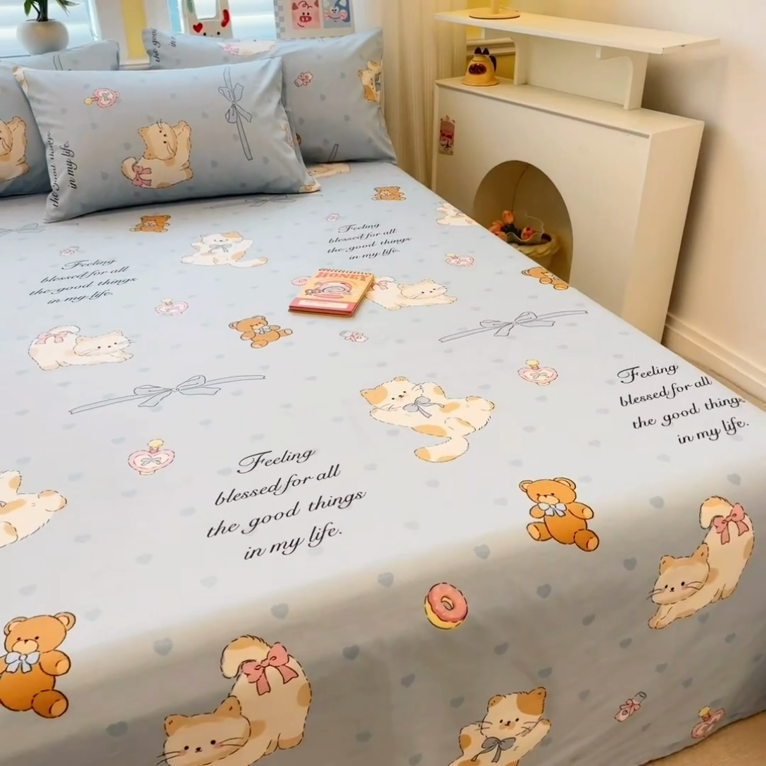 91家纺网 家纺一手货源 找家纺 吉象家纺 2025新款高支密全棉印花单品系列-单床单 班尼