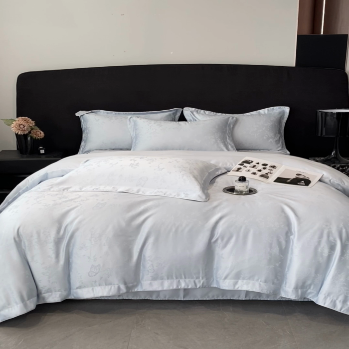 91家纺网 家纺一手货源 找家纺 （总）米彩家纺 2025新款A类水洗真丝天丝提花四件套