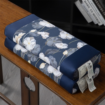 91家纺网 家纺一手货源 找家纺 （总）仁宇枕业 2025新款新品高端奢华全棉贡缎牡丹花开系列全荞麦枕头枕芯