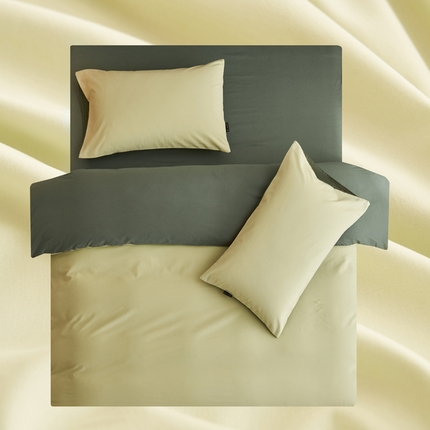 91家纺网 家纺一手货源 找家纺 （总）2025新款全棉13372水洗棉双拼四件套（影棚暗光）