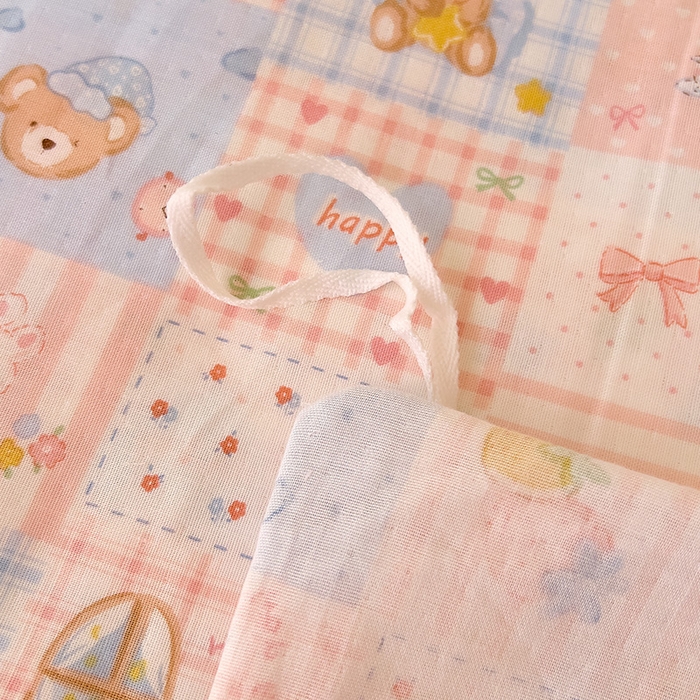 91家纺网 家纺一手货源 找家纺 DoDo 兜兜 2025新款全棉双层纱印花单被套（可定做尺寸） 萌宠乐园