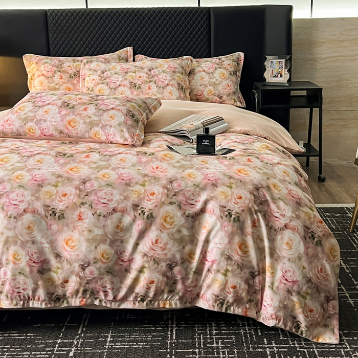 91家纺网 家纺一手货源 找家纺 一比一家纺 2025新款棉代尔轻奢套件 凯莉