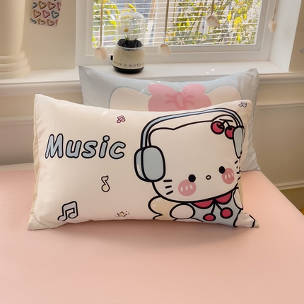 91家纺网 家纺一手货源 找家纺 （总）尤米 【提供买家秀】2025新款水洗棉大版卡通毛巾绣套件系列-单枕套