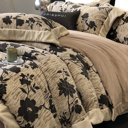 91家纺网 家纺一手货源 找家纺 （总）太古汇家居 2025新款230克全消光烂花茹伊系列四件套