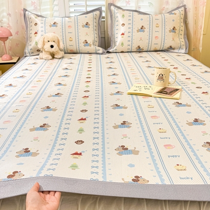 川悦生活 2025新款数码印花冰藤席 小狗兜兜