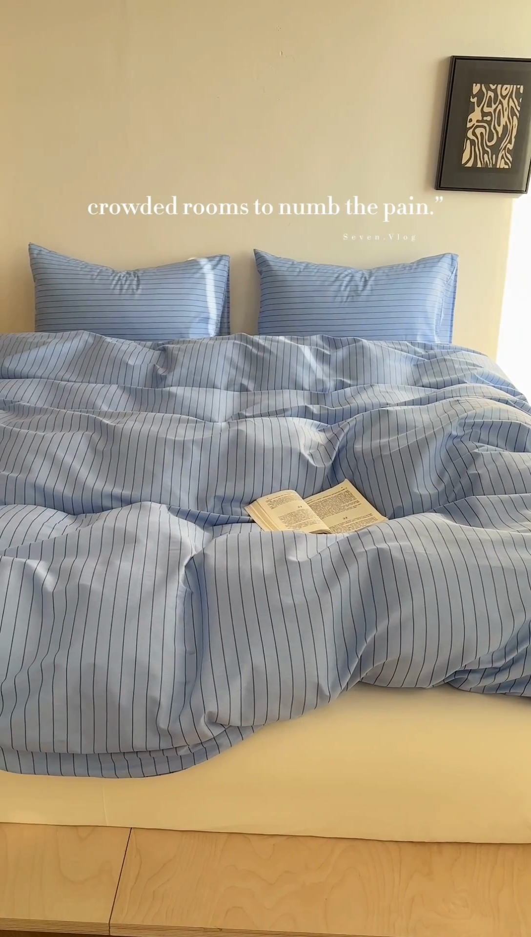 91家纺网 家纺一手货源 找家纺 金丝鸟家纺 2025新款全棉斜纹印花条纹系列四件套及单品 西冷蓝