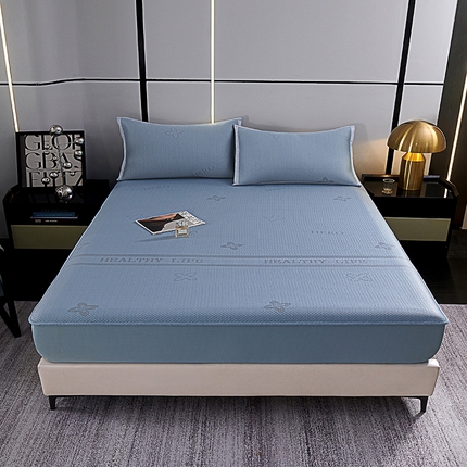 91家纺网 家纺一手货源 找家纺 （总）青雅席业 2025年新款7A抗菌母婴级纯乙纶PE刺绣凉感丝床笠款