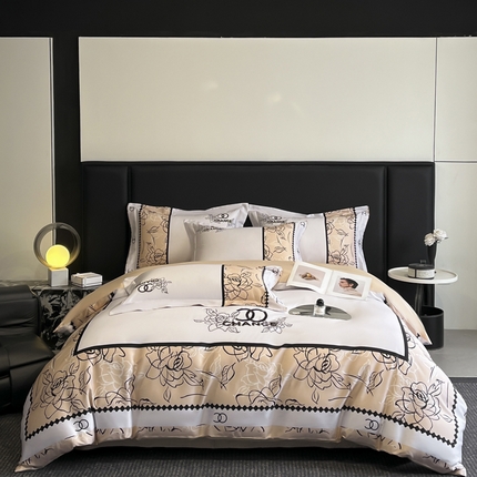 91家纺网 家纺一手货源 找家纺 （总）博纳家纺 2025新款纯棉数码绣花四件套-简爱