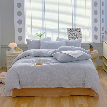 91家纺网 家纺一手货源 找家纺 （总）佰亿莱 2025新款全棉双层纱四件套系列