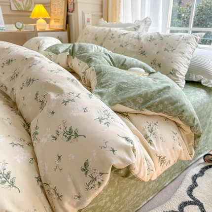 91家纺网 家纺一手货源 找家纺 (总) 清雅福 2025春夏新品全棉13372印花系列四件套